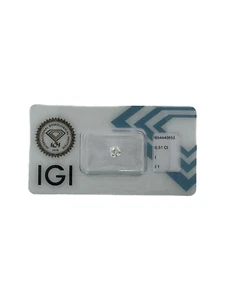 Loose IGI Certified Natural 0.51ct Round Brilliant I I1 Diamond - Picture 1 of 3