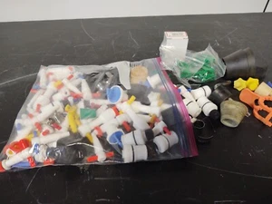 PTFE  Stopcocks - lot of various sizes and parts - Picture 1 of 8