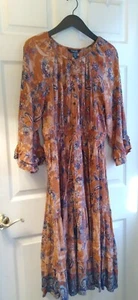 CHADWICKS Size PL 100% Rayon Dress New w/o Tag clay orange print - Picture 1 of 12