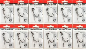 (LOT OF 12) VMC TOKYO RIG HD WORM HOOK 2/0 THDWM#2/0BNPP K3442 - Picture 1 of 3