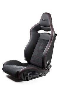 Sparco For Special Edition Seat Carbon Fiber Red Stitch Gloss Finish Right Side