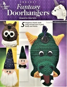 Fantasy Doorhangers Annie's Attic Crochet Pattern Booklet ~ 5 Patterns - Picture 1 of 2