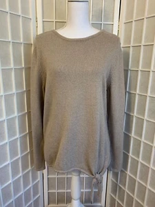 Pure J Jill Womens Long Sleeve Side Tie Knit Sweater Brown Size Medium  - Picture 1 of 10