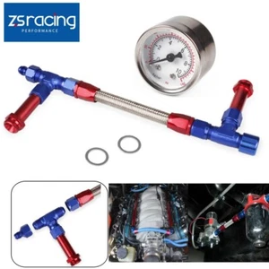 For Holley Carburetor 4150 Pressure Gauge AN8 Braided Dual Feed Carb Fuel Line - Bild 1 von 10