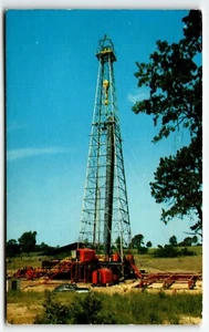 Postcard Oil Drilling Rig Well Mississippi MS UNP - Picture 1 of 2