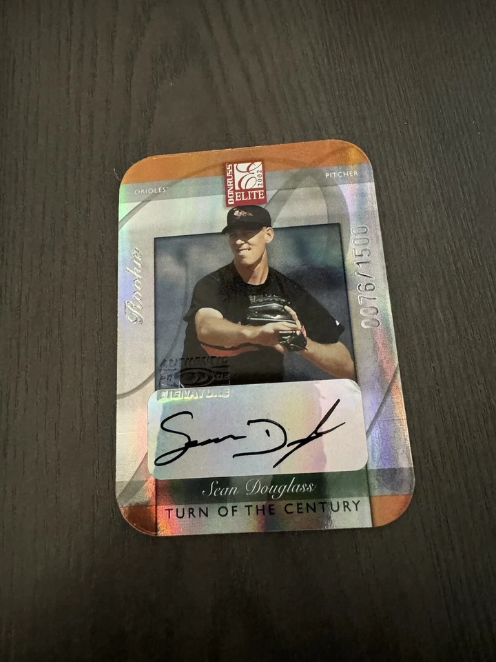 2002 Donruss Elite Turn of the Century Die-Cut Auto /150 /1500 188 SEAN DOUGLASS - Image 1 of 4