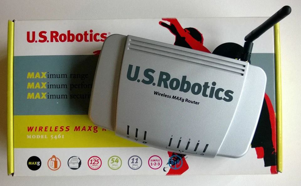 USRobotics MAXg USR5461 54 Mbps 4-Port 10/100 Wireless G Router (USR5461) - Image 1 of 1