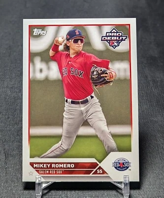 Mikey Romero Prospect Rookie 2023 Topps Pro Debut Card #PD-45 Boston Red Sox - Image 1 of 2