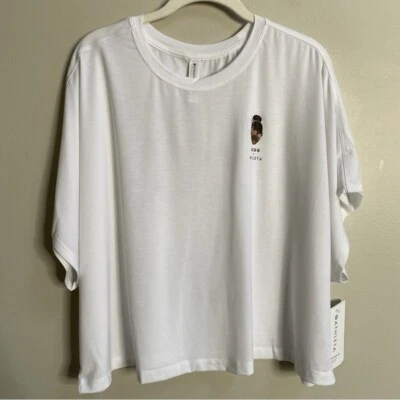 NUEVO CON ETIQUETAS Camiseta Gráfica Athleta Blanco Brillante Marrón Niñas Haciendo Ballet Essence Talla 1X Foto 1 de 4