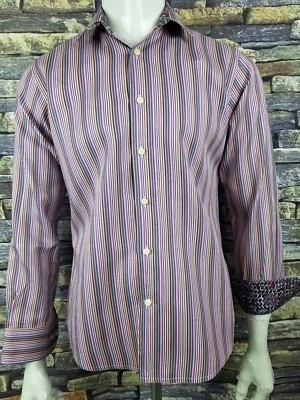 Tallia 1893 Shadow Striped Mens dress Shirt Contrast Cuffs Mens 15.5 - Image 1 of 4