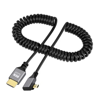 CY Micro HDMI 2.0 Male to HDMI Male Stretch Coiled Cable 4K 60hz for HDTV Laptop - Image 1 of 4
