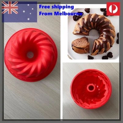 9"  Bundt Cake Pan Silicone Mold Non Stick Silicon - image 1 of 3