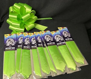 Instant 5" Pull Bows Lime Green 10 Pack - Picture 1 of 4