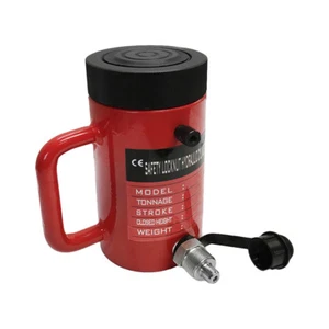 50 Ton Cap. Hydraulic Cylinder Ram 150mm Stroke Jack Ram Lifting With Lock Nut - Picture 1 of 6