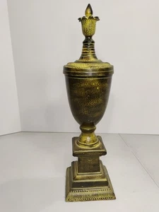 Vintage Deko "Messing?" Tasse mit Deckel. Made In India Artikel # 25310 - Bild 1 von 10