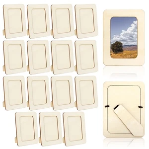 VOKOY 15 Pack Wooden Picture Frames for Crafts,DIY Wood Craft Picture Frames... - Picture 1 of 7