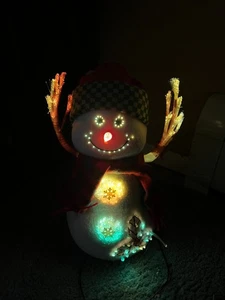 Bradford Fiber Optic Snowman 15" Tall With AC Adapter works - Picture 1 of 6