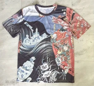 Utagawa Kuniyoshi Ukiyo-e Graphic Tee M Japan Samurai Ghost Battle T-Shirt Art - Bild 1 von 5