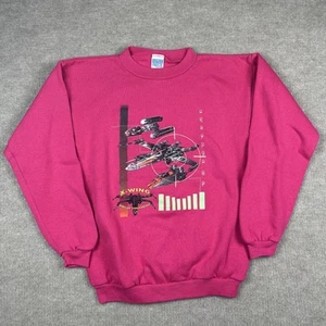 Vintage Disney Star Wars Star Sweatshirt X Wing Size XL Movie Promo Long Sleeve - Picture 1 of 9
