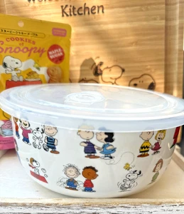 Cuenco de cerámica Peanuts Snoopy con tapas de alivio de presión NUEVO - Imagen 1 de 11