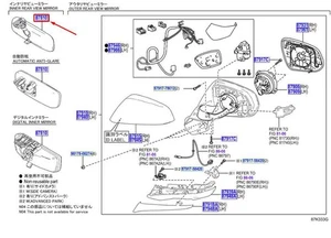 LEXUS LEXUS NX MK2 Interior Rear View Mirror 878100WS20 NEW GENUINE - Picture 1 of 2