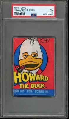 1986 Topps Howard The Duck Wax Pack PSA 7 - Image 1 of 2