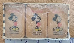 Vintage Mickey Mouse 3er Pack Seife aus Disneyland Versiegelt Kalifornien Neuheiten Neu - Bild 1 von 5