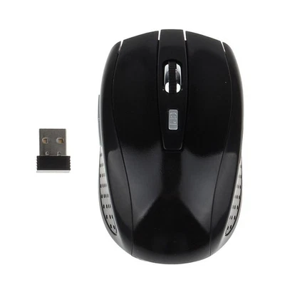 Optical Mouse USB 2.0 Receiver 6Button 1800dpi For PC Black - Image 1 of 4