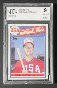1985 Topps #401 Mark Mcgwire Rookie Card BCCG 9 Near Mint or Better - Bild 1 von 2