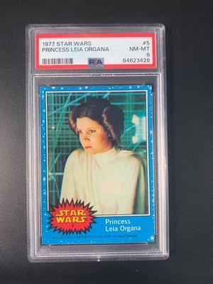 Princess Leia Organa - 1977 Topps Star Wars #5 Graded PSA 8 - Image 1 of 2
