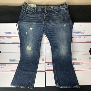 VTG Abercrombie Fitch Distressed Jeans Men Size 36x32 Boot Cut 75654 - SAME DAY - Picture 1 of 13