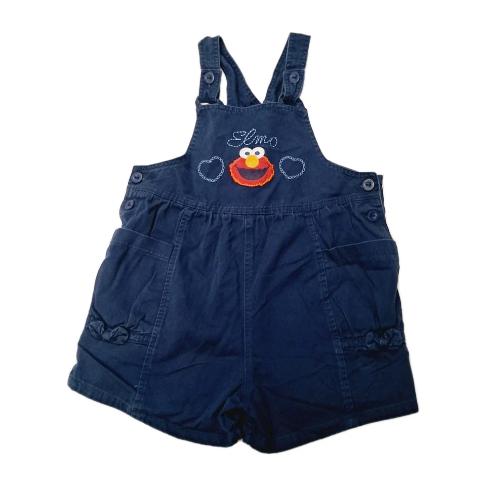 Mono corto Sesame Street Elmo niñas pequeñas 5T 5 de colección Y2K lazo bordado  Foto 1 de 4