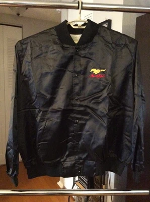 Ford Mustang Black Embroidered Snap Button Jacket Adult 2X-Large 2XL Vintage - Image 1 of 3
