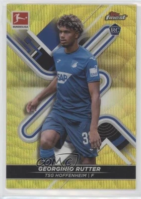 2021 Finest Bundesliga Yellow Wave Refractor /350 Georginio Rutter #81 Rookie RC - Image 1 of 2