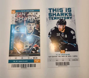 St. Louis Blues NHL Ticket Stubs – Lot of 2 – 2008-2013 Hockey Memorabilia - Picture 1 of 18