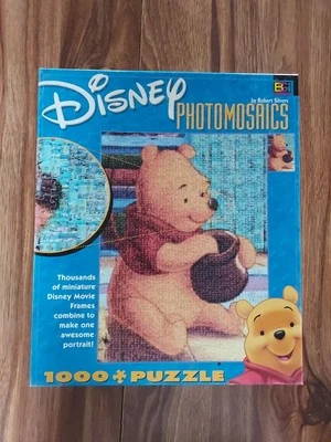 Disney Photomosaics Winnie The Pooh 1000 Piezas Puzzle 27" x 20" Completo Foto 1 de 3