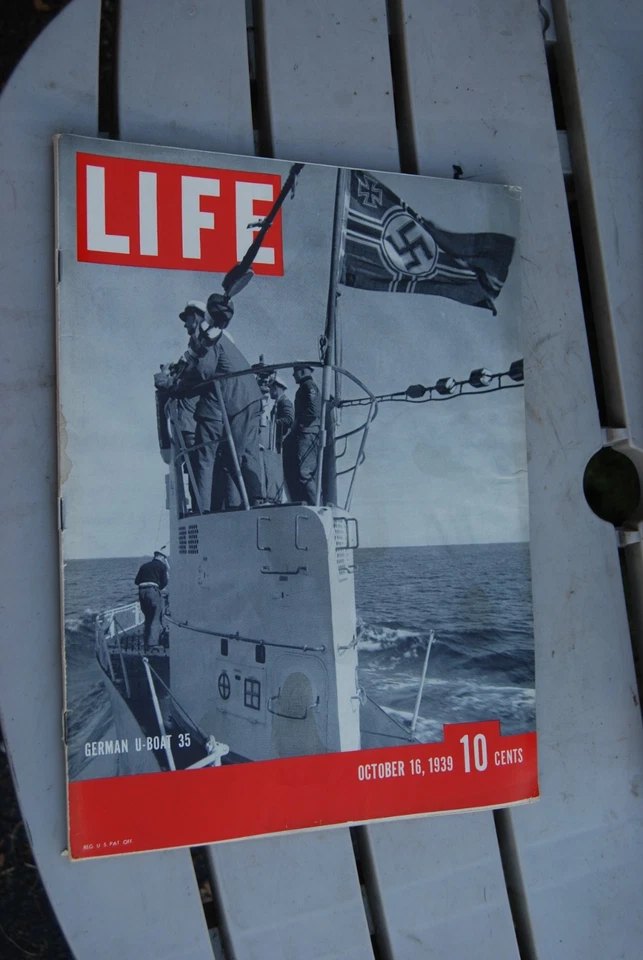 October 16, 1939 WWII Life Magazine World War II GERMAN U-BOAT 35 Foto 1 de 1