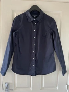 Tommy Hilfiger Women’s Navy Long Sleeve Blouse Size L, Used - Picture 1 of 11