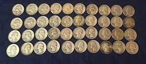 1950's Quarter Roll 90% Silver 40 Coins - Picture 1 of 5