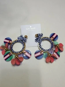 KATE SPADE ♤ NUEVA YORK "SET SAIL" PENDIENTES DE ARO MULTI DECLARACIÓN NUEVOS CON ETIQUETAS  - Imagen 1 de 10
