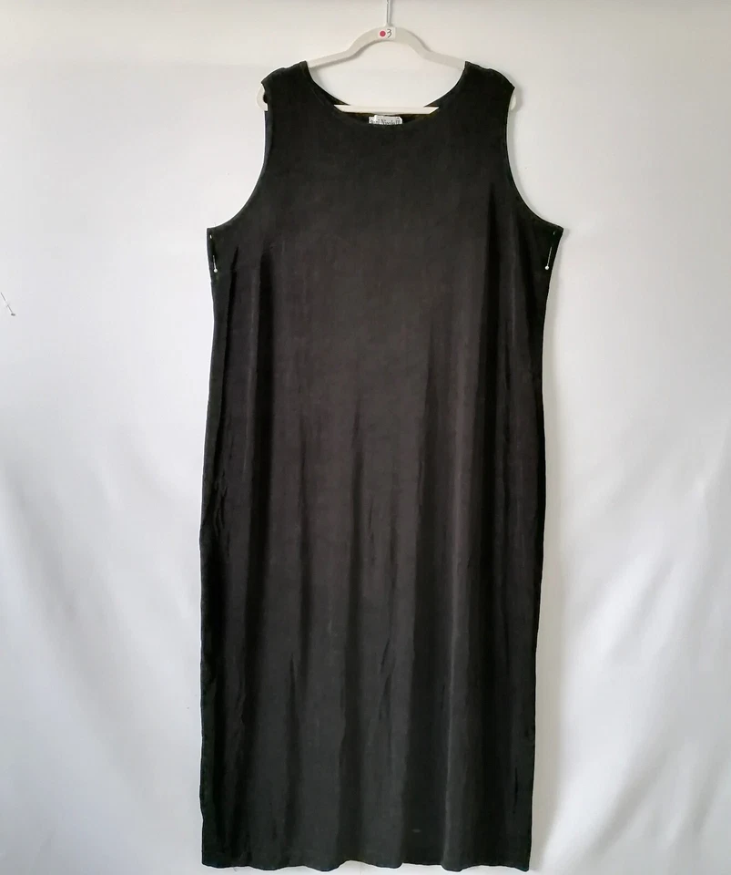 Vintage Ronni Nicole By Ouida Black Slinky Stretch Tank Dress Plus Size 24W - Image 1 of 4