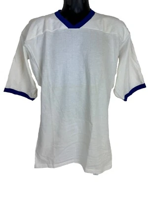 Vintage Russell Athletic Streetwear Jersey Medium Tee White/Blue NOS 80s NWOT OG - Image 1 of 4