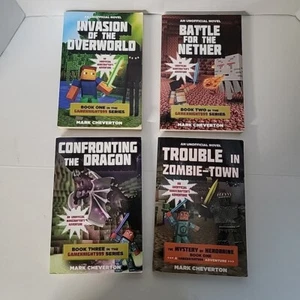 Lot of 4 Minecraft Unofficial Novel Book 1-3  Gameknight999 Series And Mystery.. - Bild 1 von 2