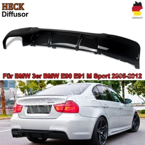 Diffusor M Stoßstange für BMW 3er E90 E91 2005-2012 Glanz Schwarz Heckdiffusor - Bild 1 von 13