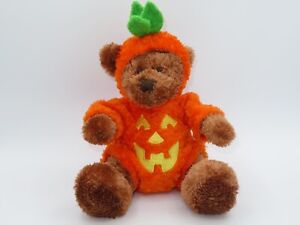 Animal Adventure Plush Teddy Bear Halloween Pumpkin Costume Fall Brown Orange