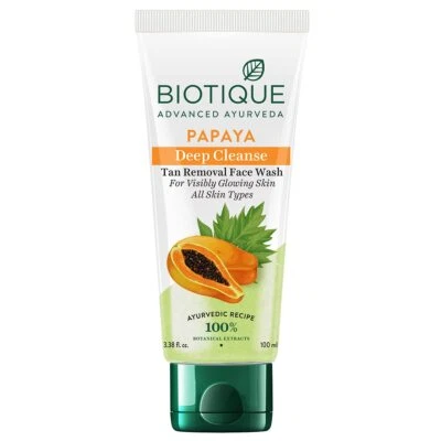 Biotique Papaya Tief Reinigung Gesichtsreinigung Für Glühend Haut 100ml - Bild 1 von 4