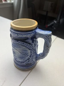 New York World's Fair '64-'65 Blue Commemorative Beer Stein U.S. Steel - Picture 1 of 7