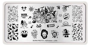 Pumpkin Witch Candy Image Nail Art Template Halloween Day L005 - Picture 1 of 6