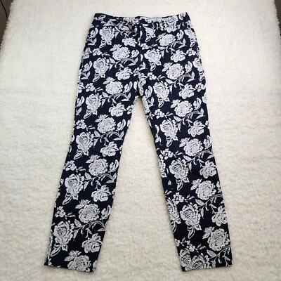 Pantalones de vestir Gap 6 firma ajustados al tobillo caqui floral azul marino costero náutico Foto 1 de 4
