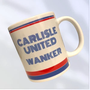 Carlisle United Wanker Mug Cup Tea Coffee Funny Novelty Gift Idea Fan Birthday - Picture 1 of 4